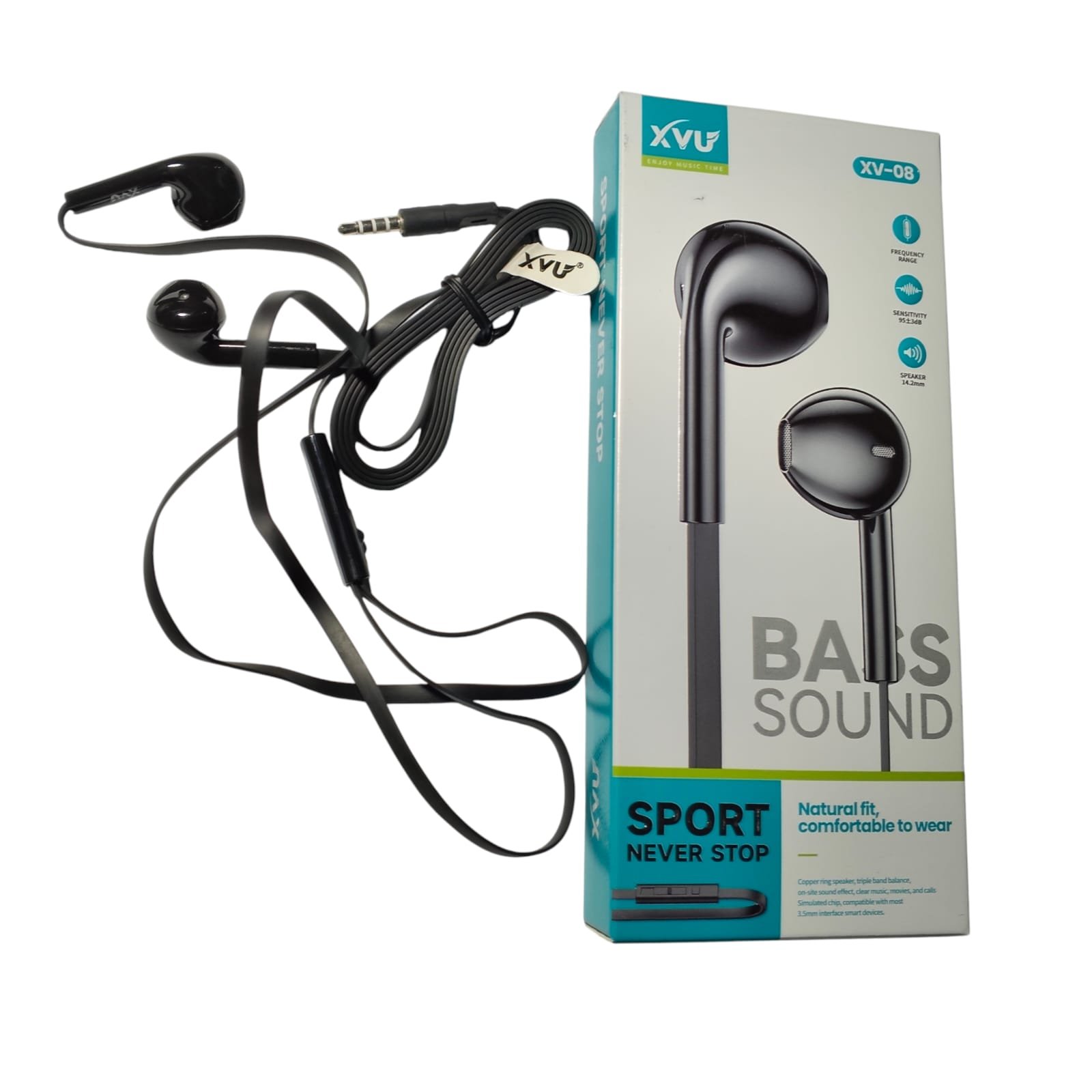 XV-08 Wired Handsfree Earphones with 3.5mm Jack