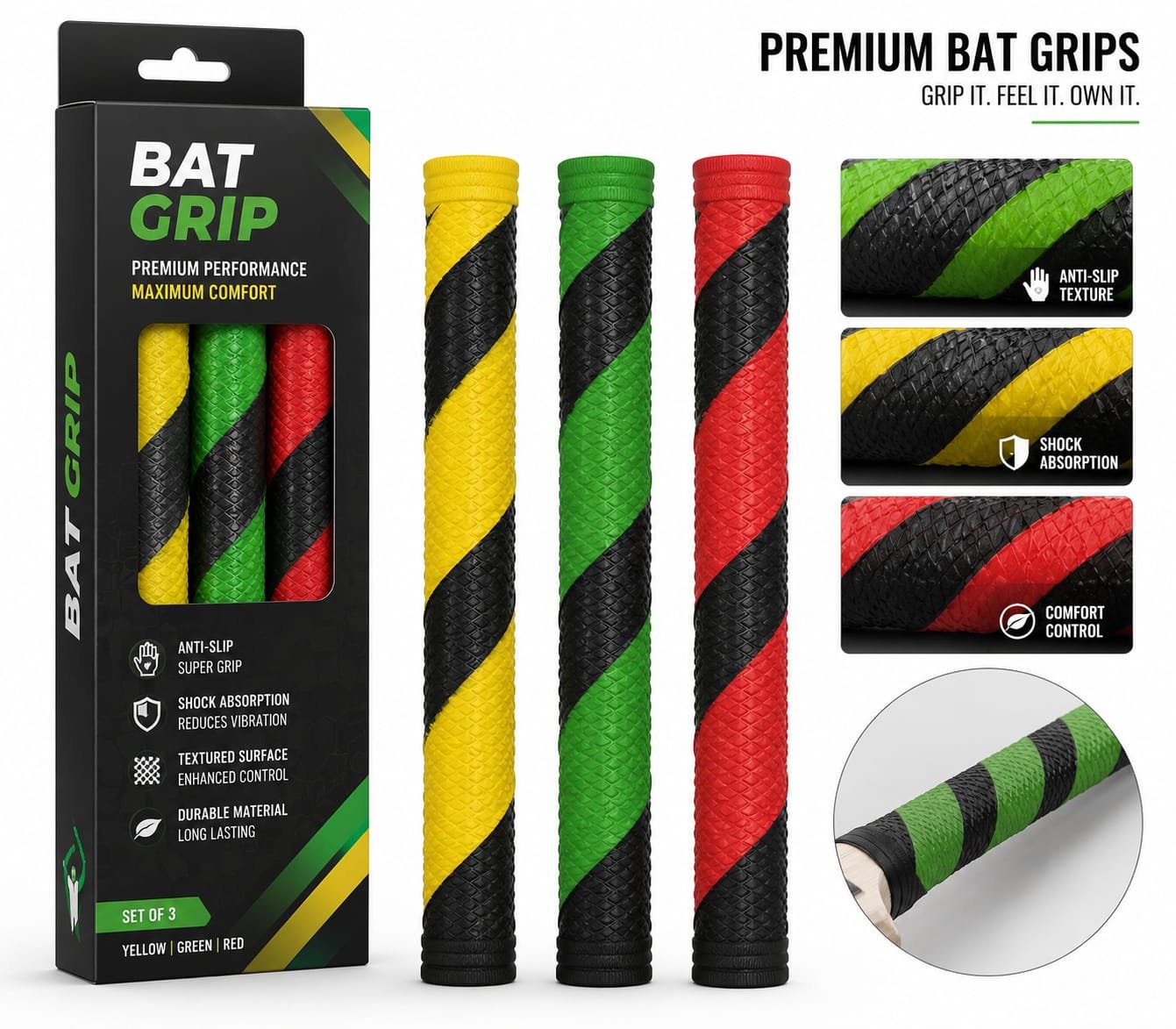 Cricket Bat Grip Anti-Slip Soft